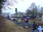 Hochbetrieb im Bahnhof Warstein der WLE.