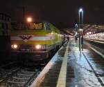 Wiebe 320 001-1 mit dem DPE 91773 nach Mnster (Westf), in Erfurt Hbf; 13.12.2009