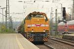 Wiebe G 1700BB mit einem Schotterzug am 28.04.2012 in Bochum Hbf.