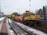 3 baumaschienen von der Firma Zricher waren am 2.2.2006 in Weinheim im Einsatz.