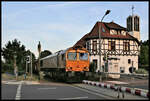 Class 66 653-07 war am 14.6.2021 noch spät im Einsatz.