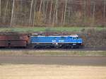 Mit noch relativ frischer Lackierung schob die RWE Lok 542 einen Kohlezug durch Allrath.

Allrath 06.02.2016