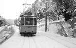 SSB__Zahnradbahn__Im Dezember 1981 reichte schon ein wenig Schnee, um den Betrieb der Zahnradbahn zu behindern.