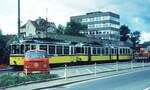 SSB Stuttgart__Zahnradbahn__Seltenes Ereignis: 3 Tw im Degerlocher Zbhf. (103 + 104 + 101).__30-05-1975