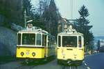 SSB Stuttgart__Zahnradbahn__Auch das kam mal vor: Tw der 2. Generation : 104 und 101 (letzterer gerade ohne Nummer).__21-03-1976 