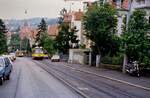 Sonderfahrt auf der Stuttgarter Zahnradbahn mit zwei neuen Wagen der Reihe ZT 4.1. 
Datum: 15.09.1984
 