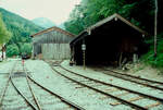 Wagenschuppen der Wendelsteinbahn im Sommer 1984