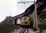 Noch zwei Tunnel, dann ich die Gipfelstation erreicht, August 1997