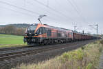 2019 314-4 ist am 13.11.2024 mit einem Zuckerrübenzug in Richtung Süden bei Kerzell unterwegs.