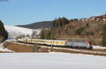 159 001-7 und 193 247-4 mit dem Mess ST 92082 (Hausach-St.Georgen(Schwarzw)) bei St.Georgen 14.2.19