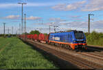 Im Block nach dem  Frühjahrsexpress  kommt 159 555-2 (Stadler Eurodual) durch Großkorbetha Richtung Halle (Saale) gefahren.