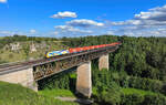 159 231 mit einem Containerzug am 10.08.2024 bei Beratzhausen.