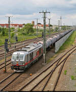 248 005-1  Guntea  (VE 23 | Siemens Vectron Dual Mode) unterwegs mit Kesselwagen in Halle-Ammendorf Richtung Merseburg Hbf.