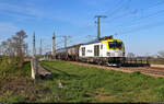 Stromlos und mit sechs Kesselwagen im Gepäck kommt die noch ziemlich junge 248 033-3 (Siemens Vectron Dual Mode) über die Leipziger Chaussee (B 6) Richtung Abzweig Halle Thüringer Bahn