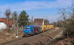 248 029 von Spitzke mit Bauzug am 09.03.2024 in Kerzell