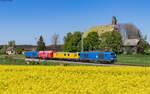 248 026 und 248 027 mit dem Mess 94352 (St.Georgen - Titisee) bei Löffingen 11.5.24