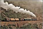 Eritrean Railways steamtrain special mit der Malletlok 442.56 zwischen Lessa und Arbaroba. (17.01.2019)