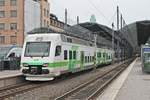 Nachschuss auf Sm4 6319, als dieser am Morgen des 08.07.2019 als Leerzug auf Gleis 6 in den Hauptbahnhof von Helsinki einfuhr. Später fuhr der Triebzug als Regionalzug nach Lathi.