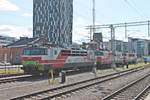 Am Vormittag des 12.07.2019 standen Sr1 3104, Sr1 3005 und Sr1 3106 zusammen in einer Reihe abgestellt neben den Bahnsteigen im Bahnhof von Tampere und wartete dort auf ihren nächsten Einsatz.