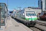 Mit IC 916 (Tampere - Turku) stand am Vormittag des 12.07.2019 die Sr2 3237 auf Gleis 5 im Bahnhof von Tampere und wartete auf ihre Ausfahrt.