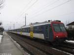 Bt 50 85 29-35 951-7 (und der schiebende RBDe 562 000-0 ''Kleinhnigen'') am 8.3.2013 in Frasne als RE 96439 nach Bern.