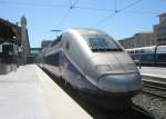 Hier TGV 6111 von Paris Lyon nach Marseille St.Charles, dieser Triebzug stand am 27.7.2010 in Marseille St.Charles.