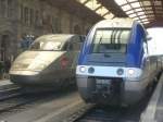 Triebzug x76500 und TGV (SNCF) im Bahnhof Strasbourg am 30.05.07