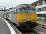 Auch die Streckendiesellok BB 667210 in ihrem schnen gelben Kleid war am 22.06.08 im Bahnhof von Metz ausgestellt. (Hans)
