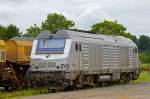 Die BB 75101 zum Test bei der HSL Logistik hier im Anschluss des Bf Pasewalk-Ost - 07.08.2011  