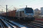 Akiem 75103 durchfhrt Dresden-Dobritz in Richtung Dresden Hbf.