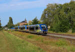 Gambsheim - 24. August 2024 : X 73904 + 73917 + 73916 am TER 81395 von Wörth nach Strassburg.