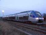 Diesel-Triebzug X76615/76616 (AGC-XGC)
im Bahnhof Lauterbourg. 
Um 18:43 wird er als TER 30745 nach Strasbourg fahren.

04.03.2007
Lauterbourg