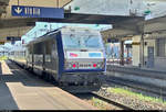 Gastaufnahmen aus Frankreich III:  Smartphone-Aufnahme in Form eines Nachschusses auf BB 26141 der Transport express régional TER Alsace (SNCF) als TER96217 von Strasbourg (F) nach Basel SBB