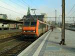 SNCF E-Lok 26147 (Sybic) steht im Bahnhof von Luxemburg bereit zur Abfahrt mit Personenzug nach Basel.