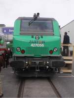 Ein eigenes Design ist bei Lokomotiven von heute selten zu finden. Diese Lok hat eines. 29.9.02, InnoTrans Berlin