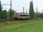 BB36029 (Astride) der SNCF als LZ auf dem Weg nach Antwerpen-Noord, um eine neue Leistung zu bernehmen. Hier aufgenommen am 14/05/2010 auf der grossen Schleife bei Ekeren.