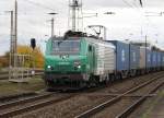 Bei einer Gterzugdurchfahrt (Blaue Wand) konnte ich am 04.11.2010 die SNCF-E-Lok 437023, in Bhf. Grokorbetha fotografieren.