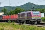 37 027 (BB 37027) Alstom-Prima 3U15 von Akiem France mit gem. Güterzug durch Bad Honnef 17.06.2015