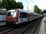 Doppeltraktion zweier SNCF-Triebzge der Reihe Z8800 mit fhrendem Z8874 unterwegs auf der RER Linie C. 

Paris-Javel 
25.07.2007
