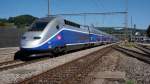 Der TGV Duplex 4721 bei Gelterkinden/Baselbiet nach Paris. Wetter ideal, die Sonne von der Seite, da ist man als Fotograf sehr zufrieden. 4.9.2013