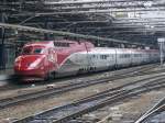 Der neue Thalys 4537 steht in Bruxelles-Midi bereit zur Abfahrt nach Paris.Aufgenommen am 07/02/2009