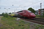 Nach dem der aus Köln kommende Thalys 4343 in Rheydt Hbf kopf gemacht hatte, fuhr er dann gen Aachen weiter. 18.4.2019