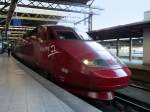Thalys 4539 kurz vor der Ausfahrt aus dem Bahnhof von Bruxelles Midi in Richtung Paris. 17.02.08