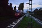 Ein umgeleiteter Thalys ist hier von Rheydt kommend in Herrath zu sehen auf dem Weg nach Aachen......11.10.2014
