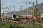 Weil es, wie ich finde so faszinierend ist, noch einmal ein Bild des TGV mit einem Semaphor Signalen; der TGV Lyra 4411 steht im Rangierbahnhof Biel und wird gegen zehn Uhr als Leermaterialzug nach