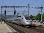 Ein TGV POS am 29.08.2008 bei der Durchfahrt in Liestal.