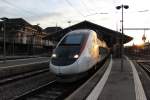 TGV Lyria 4415 & 4416 an einem schönen Samstagmorgen nach Paris Gare-de-Lyon in Lausanne. 01.02.2014 