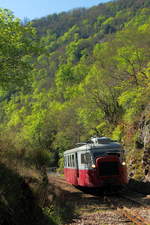 Die Motorfront des Billard-Triebwagen 213 des Train de l'Ardeche macht einen ziemlich bulligen Eindruck.