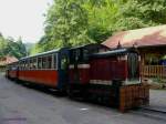 Touristenzug der Waldeisenbahn Abreschviller (ACFA) am oberen Streckenende, gefhrt von der ACFA Lok-3.