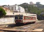 Triebwagen 5001 fhrt als Zug 232 in Bastai auf Gleis 2 ein.